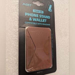 Brown Phone Stand & Wallet Compatible with MagSafe